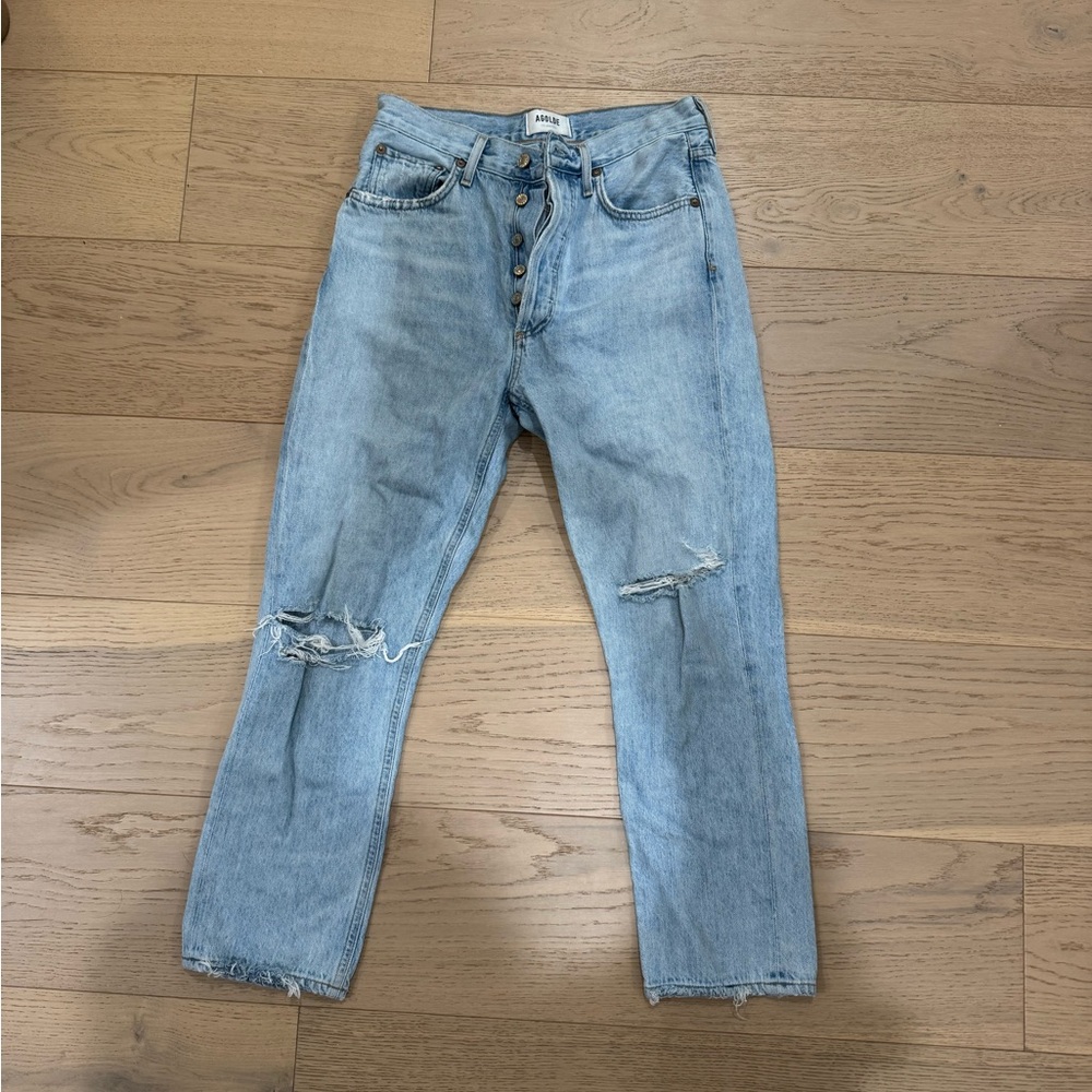 AGOLDE HIGH RISE STRAIGHT LEG JEAN